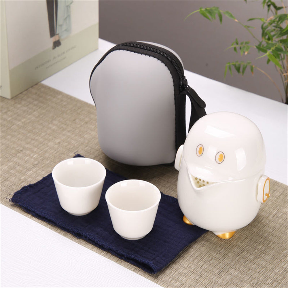 Cartoon Penguin Travel Tea Set