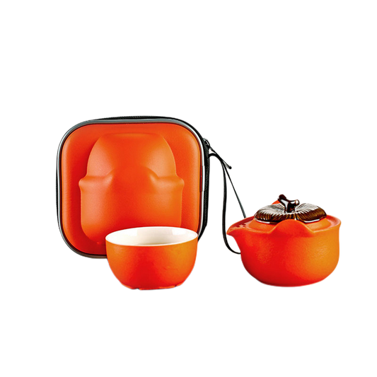 Lucky Persimmon Travel Tea Set