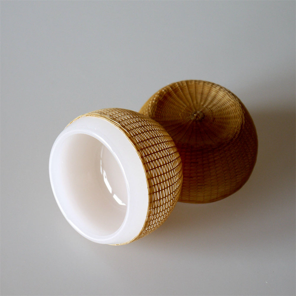Bamboo Buckles Porcelain Jade Porcelain Glass Cup