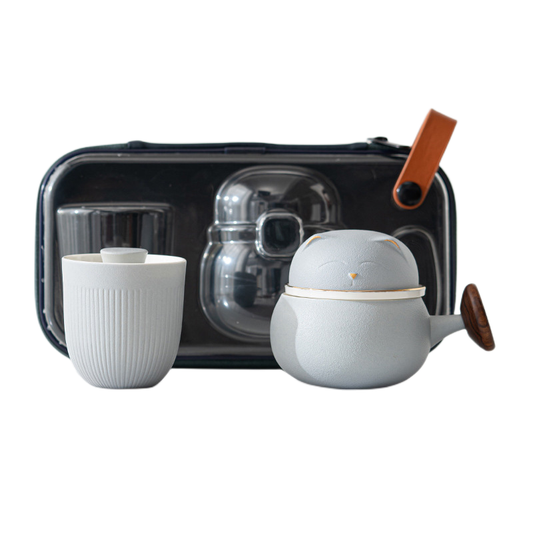 Lucky Cat Mug Travel Tea Set