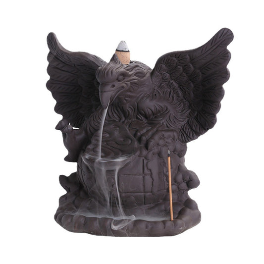 World Map Eagle Incense Burner