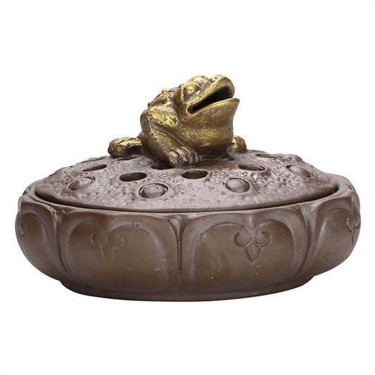 Golden Toad Incense Burner