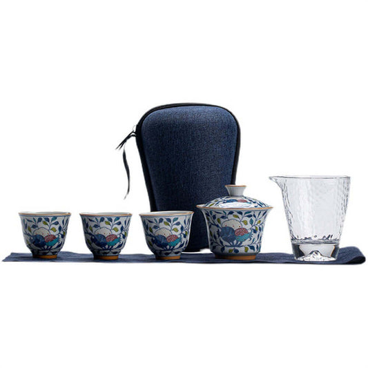 Blessing and Longevity Travel Tea Set