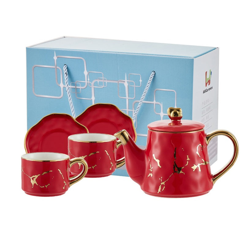 Simple Gold Tea Set Gift Set
