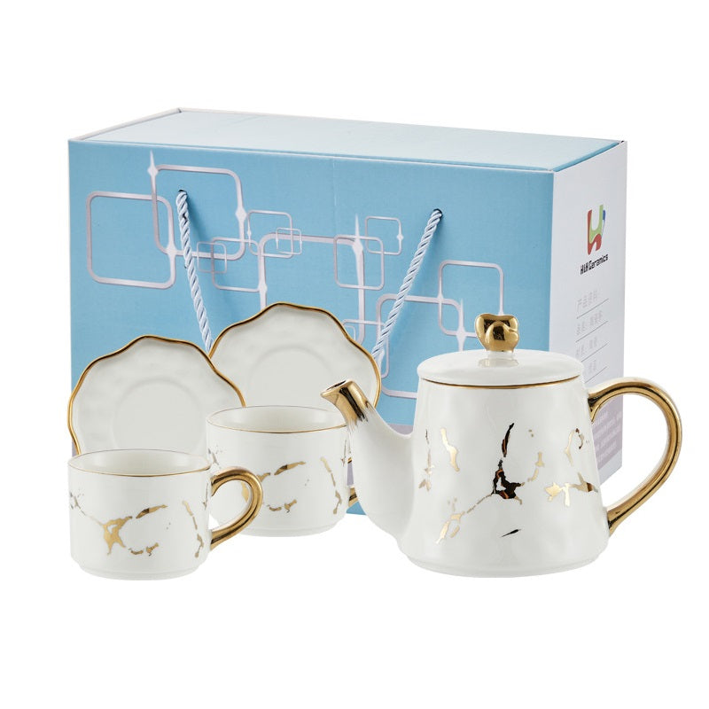 Simple Gold Tea Set Gift Set