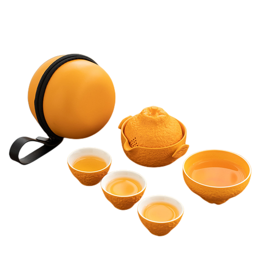Lucky Orange Travel Tea Set
