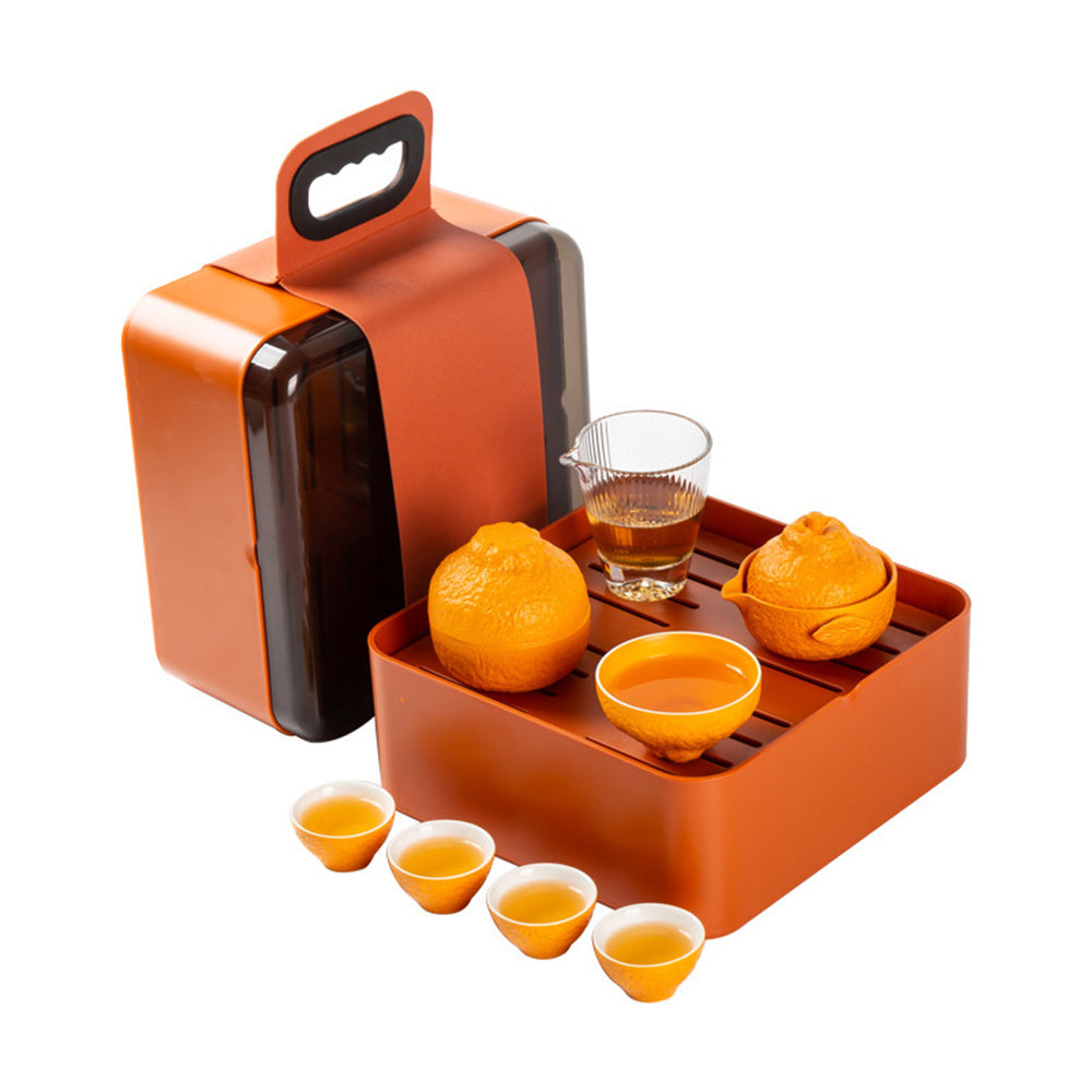 Lucky Orange Travel Tea Set