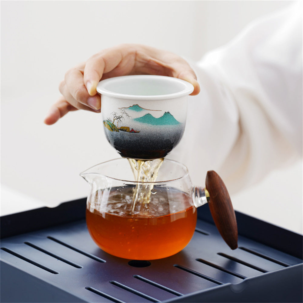Thousands of Miles of Rivers and Mountains Travel Tea Set