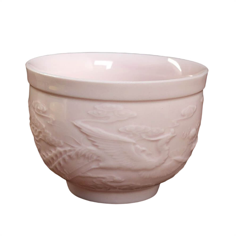 Celadon Cherry Blossom Color-changing Dragon and Phoenix Cup
