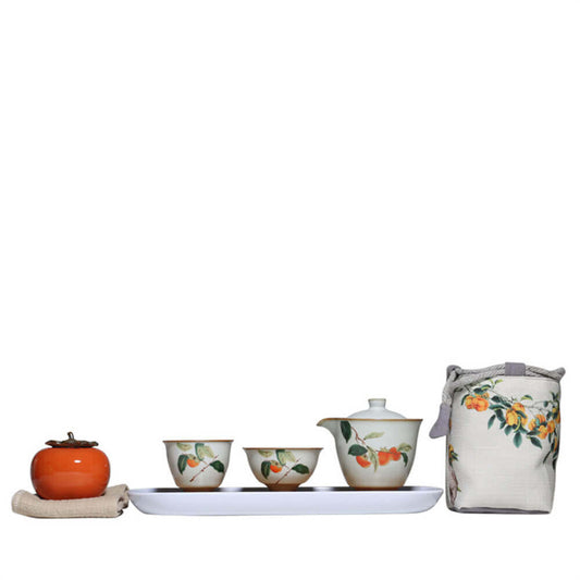 Moon Tooth White Persimmon Travel Tea Set