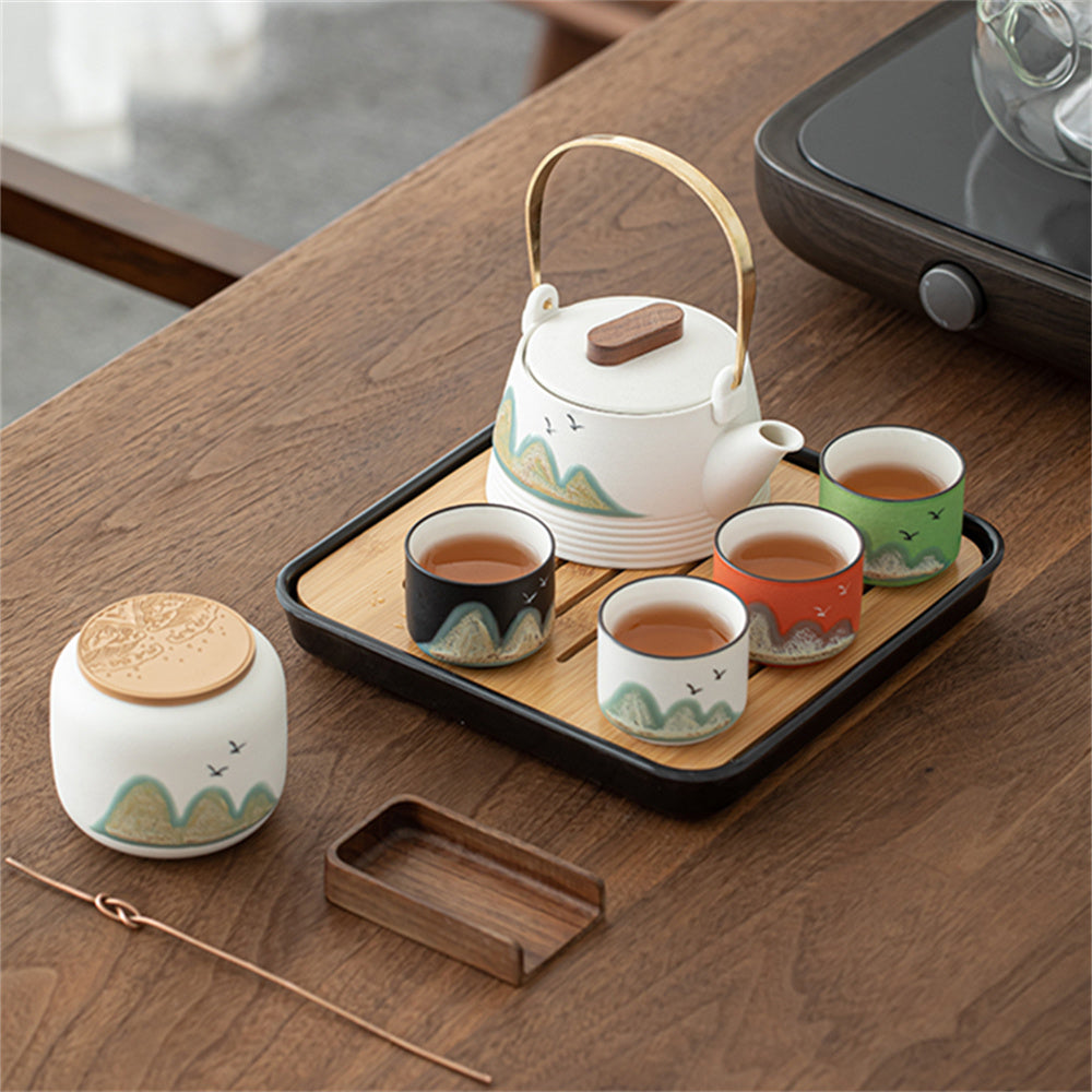 Geese Flying South Travel Tea Set
