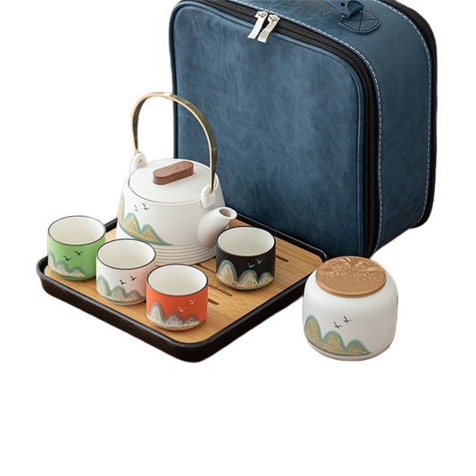 Geese Flying South Travel Tea Set