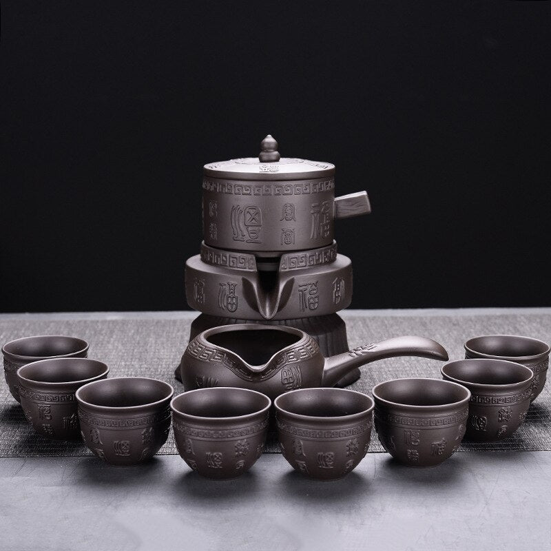Portable Stone Mill Semi Automatic Tea Set