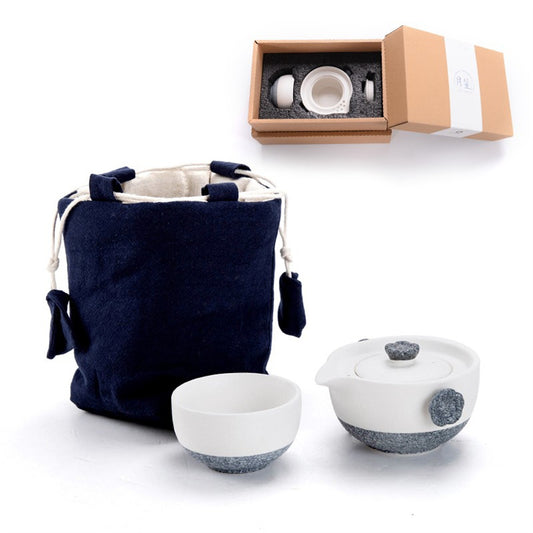 Snowflake Glaze Travel Tea Set