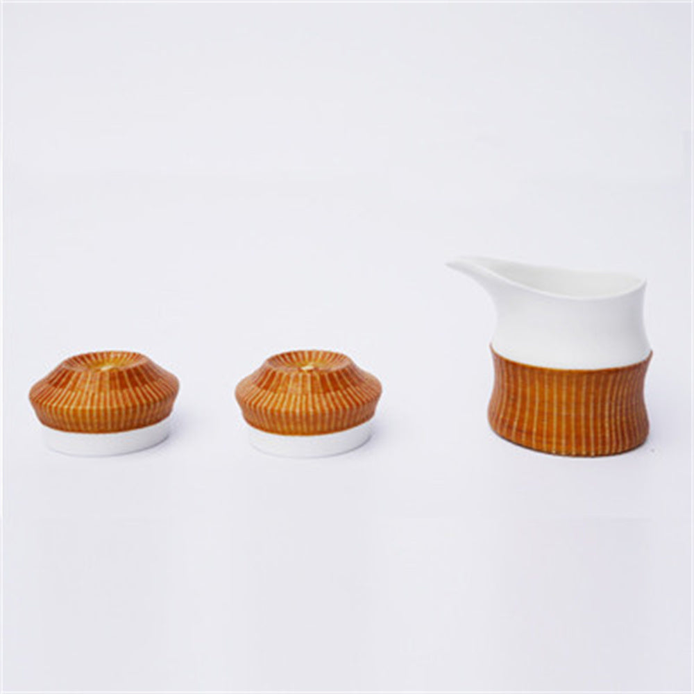 Bamboo Buckles Porcelain of Bamboo Cup Set