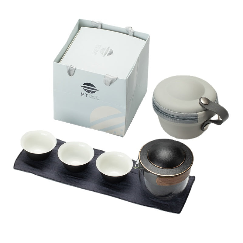 Star Flying Saucer One Pot Three Cup Travel Tea Set