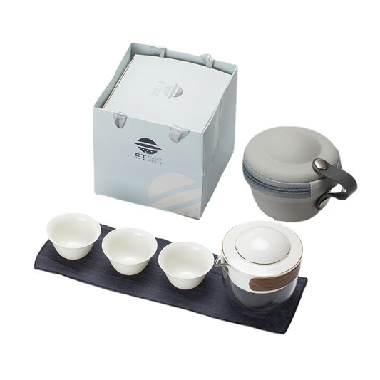 Star Flying Saucer One Pot Three Cup Travel Tea Set