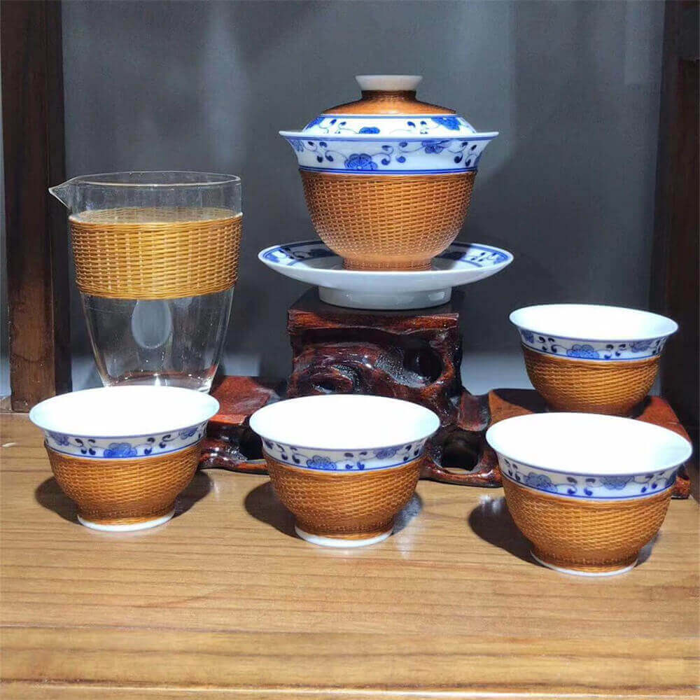 High grade bamboo kungfu tea set